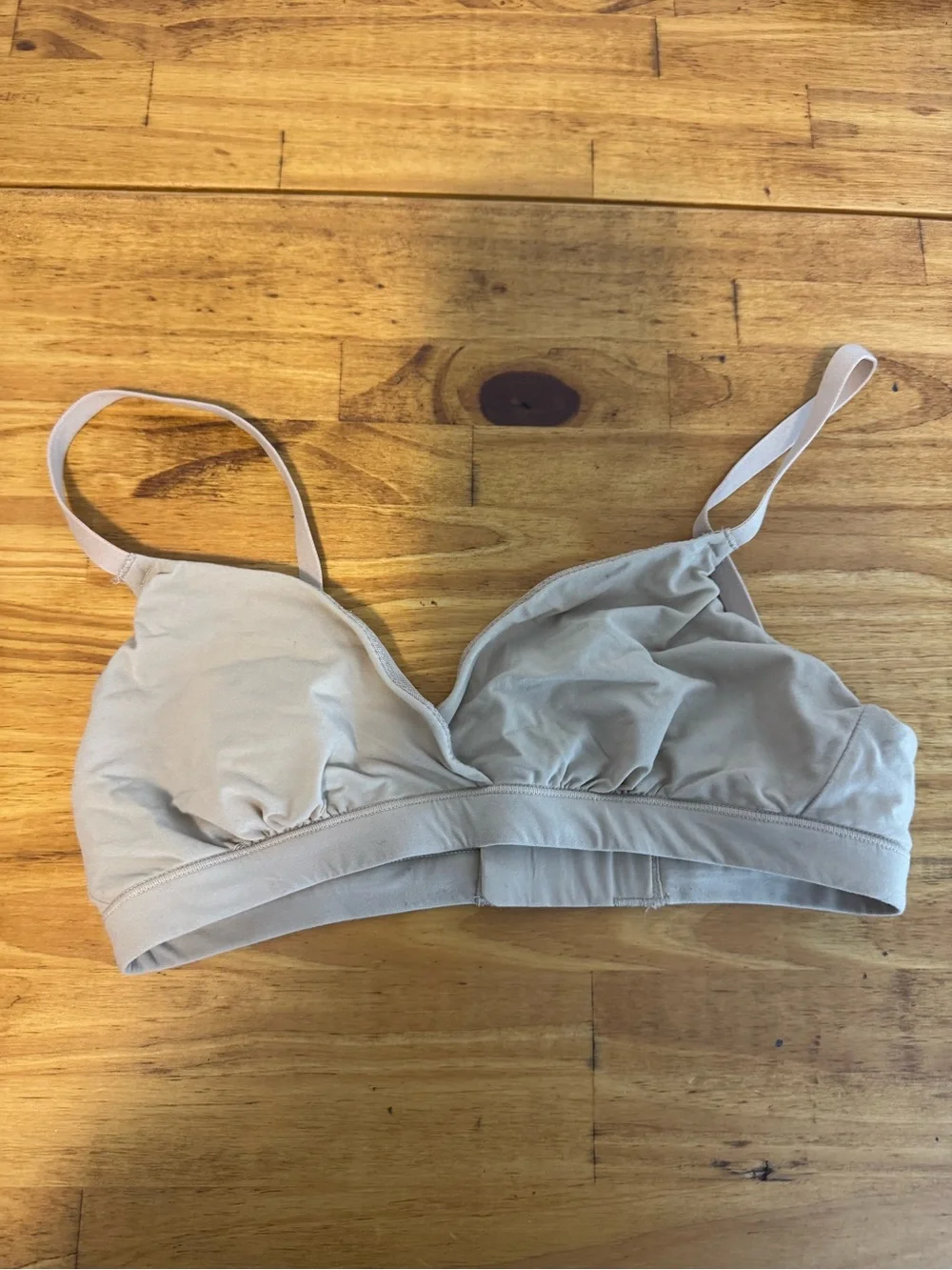 Skims Fits Everybody Crossover Triangle Bra Bralette Nude Size XS - Picture 2 of 4